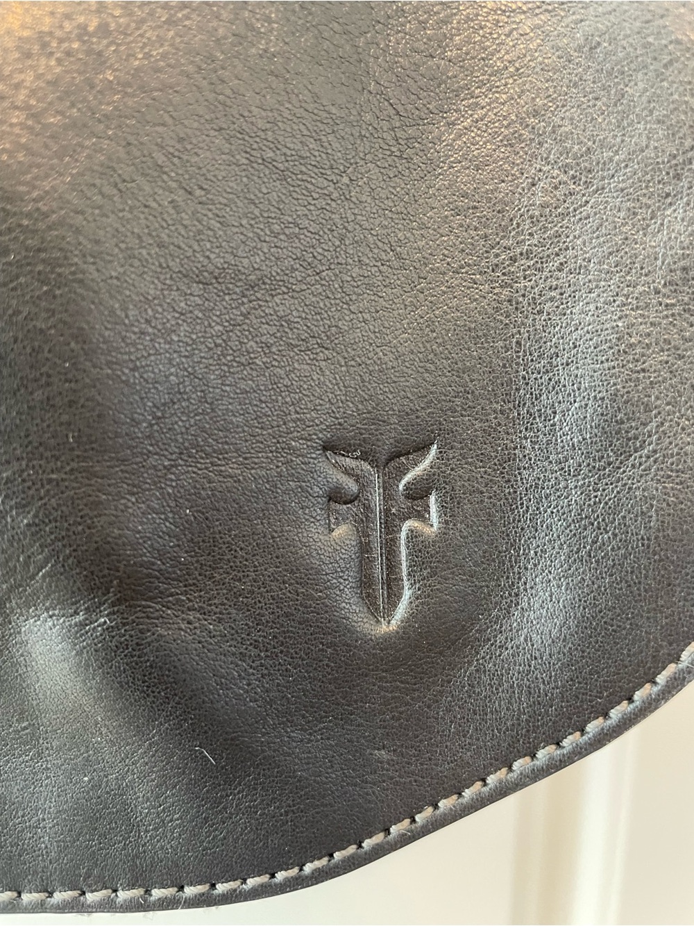 Frye Black Leather Crossbody Saddle Bag - Picture 2 of 8